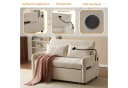 Merax Schlafsofa 3-in-1 mit USB & Handyhalter Beige Chenille Bild 4