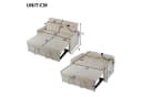 Merax Schlafsofa 3-in-1 mit USB & Handyhalter Beige Chenille Bild 5