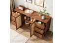 Flieks Kommode Sideboard 160cm 6 Schubladen Rattan Walnuss Bild 1
