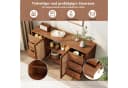 Flieks Kommode Sideboard 160cm 6 Schubladen Rattan Walnuss Bild 5