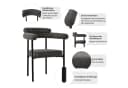 Flieks Esszimmerstuhl Set 2 Stuhl Grau/Schwarz Polsterstuhl Bild 4