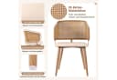Flieks Esszimmerstuhl 2er Set Kunstleder Rattan Beige/Braun Bild 4