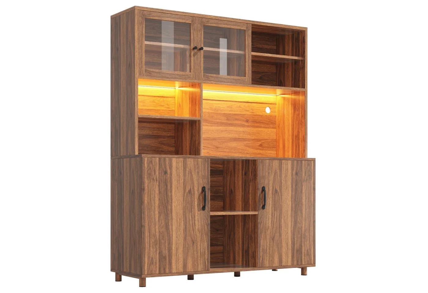 Flieks Küchenbuffet mit LED-Beleuchtung und Glas-Schiebetüren - Bild 4