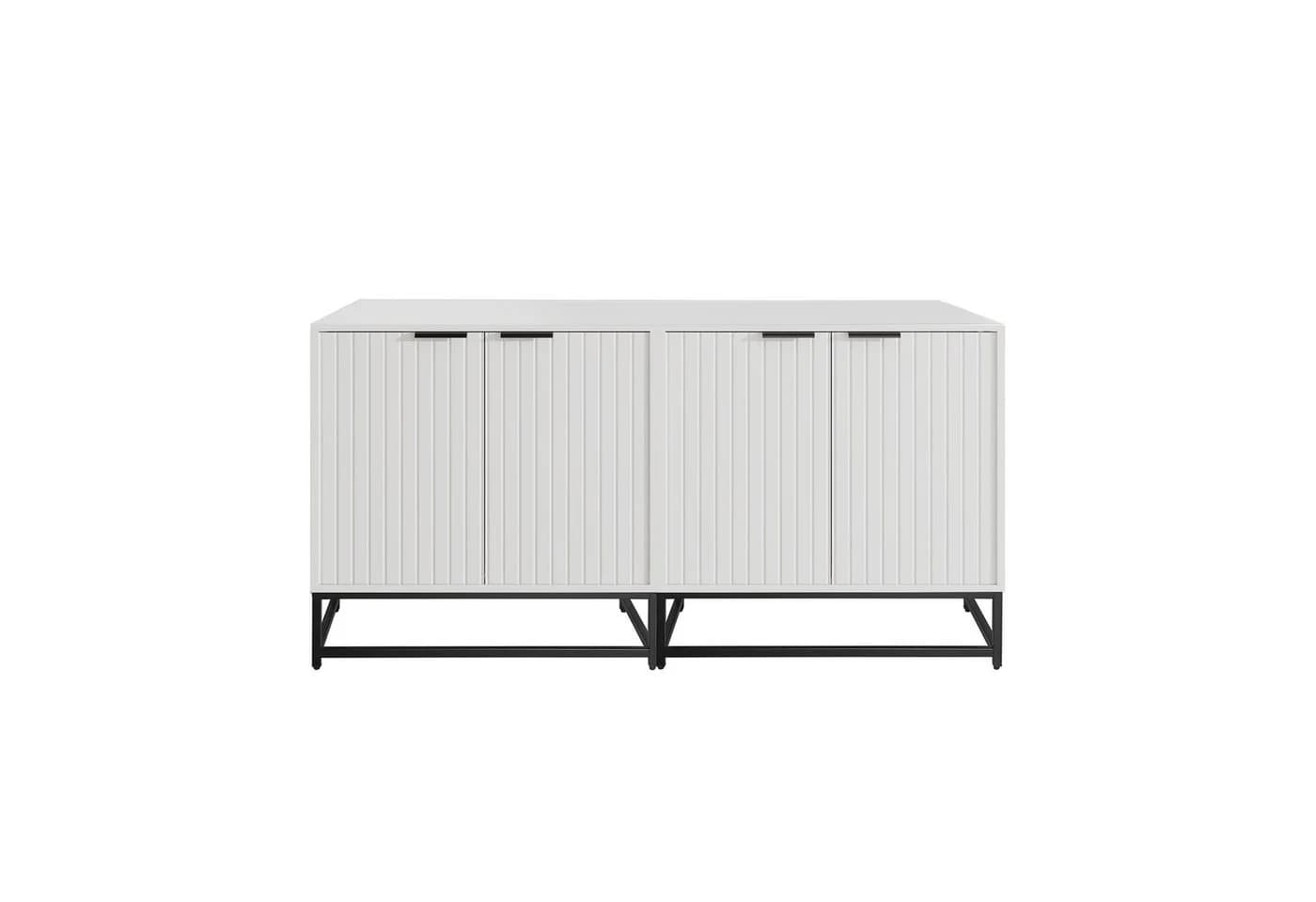 Flieks Sideboard 2er Set Weiß Schwarz Modern - Bild 3