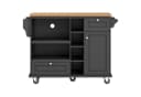 Flieks Küchenwagen Sideboard mit verstellbaren Einlegeböden und austauschbaren Rollen/Holzfüßen Bild 3