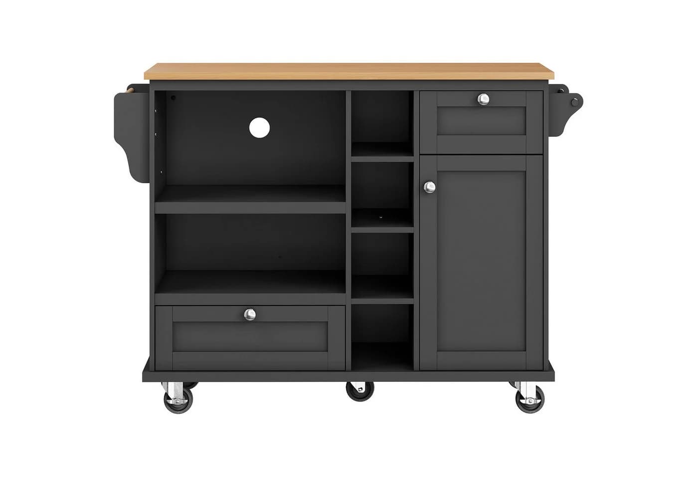 Flieks Küchenwagen Sideboard mit verstellbaren Einlegeböden und austauschbaren Rollen/Holzfüßen - Bild 3