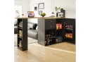 Flieks Bartisch 360° drehbar Stehtisch mit Sideboard Schwarz Bild 2