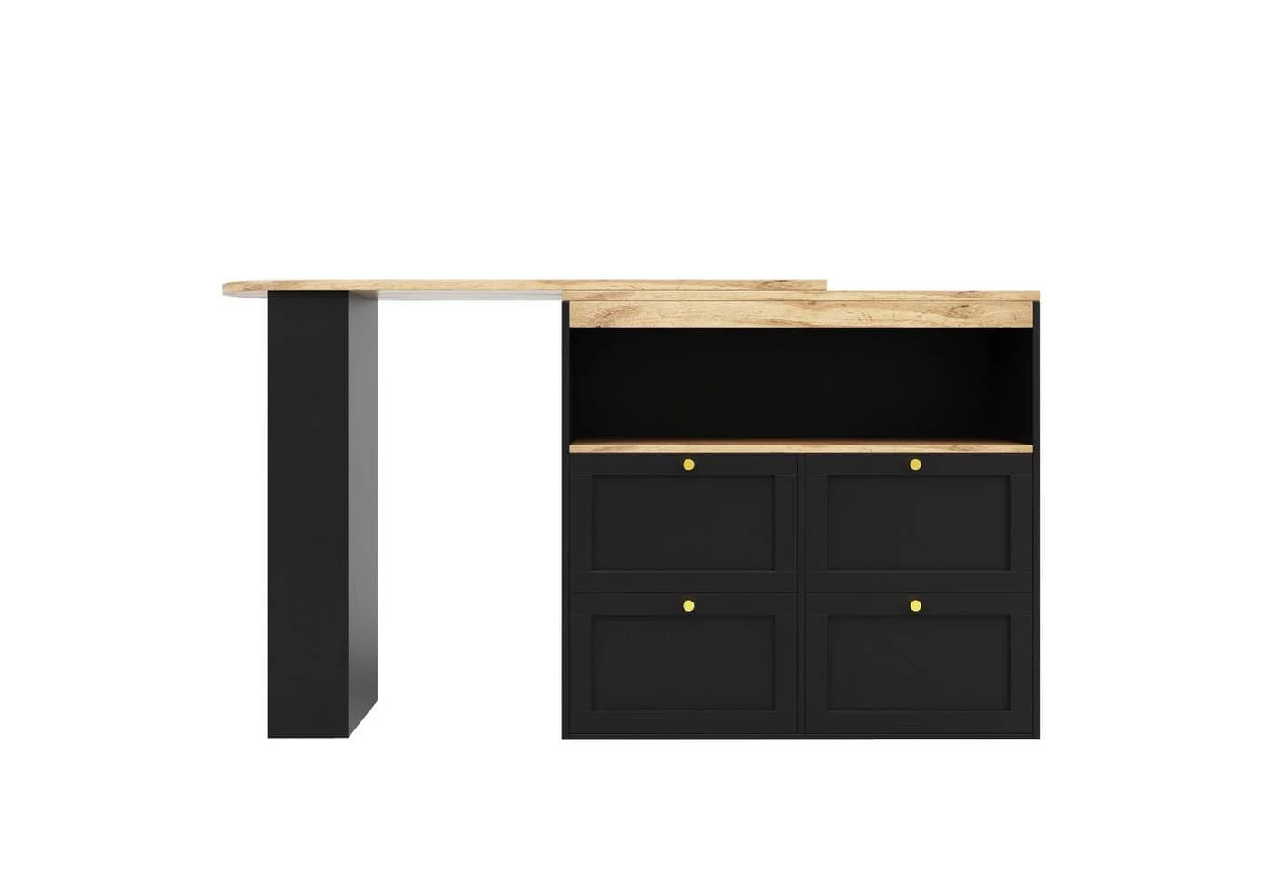 Flieks Bartisch 360° drehbar mit Sideboard und Schubladen - Bild 4