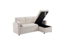 Merax Ecksofa L-Form mit Schlaffunktion und Stauraum Beige Bild 1