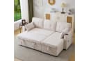 Merax Ecksofa L-Form mit Schlaffunktion und Stauraum Beige Bild 2