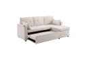 Merax Ecksofa L-Form mit Schlaffunktion und Stauraum Beige Bild 3
