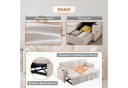 Merax Ecksofa L-Form mit Schlaffunktion und Stauraum Beige Bild 5