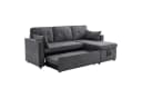 Merax Ecksofa L-Form Grau mit Schlaffunktion und Bettkasten Bild 1