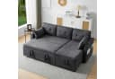 Merax Ecksofa L-Form Grau mit Schlaffunktion und Bettkasten Bild 2