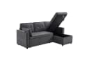 Merax Ecksofa L-Form Grau mit Schlaffunktion und Bettkasten Bild 3
