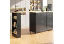 Flieks Bartisch 360° drehbar mit Sideboard Schwarz Bild 1