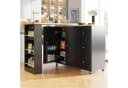 Flieks Bartisch 360° drehbar mit Sideboard Schwarz Bild 2