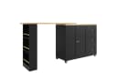Flieks Bartisch 360° drehbar mit Sideboard Schwarz Bild 4