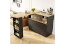 Flieks Bartisch 360° drehbar mit Sideboard Schwarz Bild 1