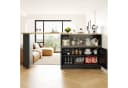 Flieks Bartisch 360° drehbar mit Sideboard Schwarz Bild 4