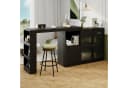 Flieks Bartisch 360° drehbar mit Sideboard Schwarz Bild 2
