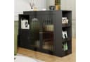 Flieks Bartisch 360° drehbar mit Sideboard Schwarz Bild 3
