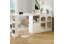 Flieks Bartisch 360° drehbar mit Sideboard Weiß ausziehbar Bild 2