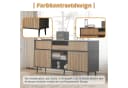 Merax Sideboard 4 Schiebetüren 1 Schublade Schwarz Eiche Bild 5