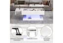 Merax Couchtisch Schwarz Hochglanz mit hydraulischem Lift und LED Bild 5