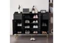 Flieks Schuhschrank mit 2 Schubladen und 4 Türen Schwarz Bild 1