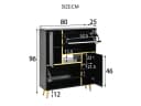 Merax Schuhschrank mit LED-Beleuchtung und Hochglanzfront Bild 4