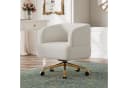 Flieks Drehstuhl mit Rollen, 360° drehbar, Beige Bild 2