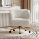 Flieks Drehstuhl mit Rollen, 360° drehbar, Beige Bild 3