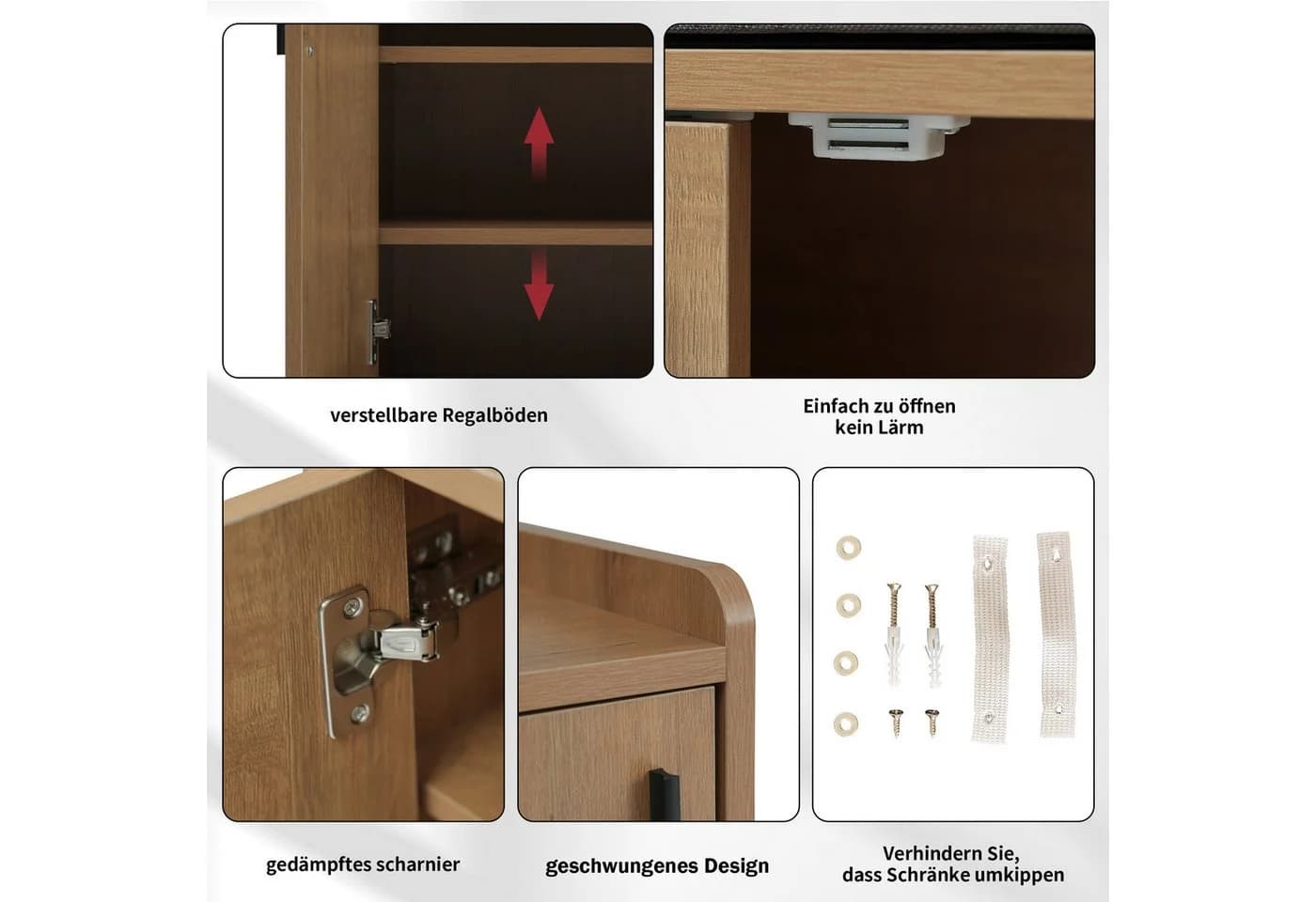 Flieks Schuhschrank mit gepolsterter Sitzfläche und 4 Türen - Bild 5