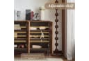 Merax Sideboard Skandi 3 Türen Dunkelbraun mit Metallfüßen Bild 5