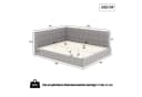 Merax Daybett Polsterbett mit Schlaffunktion Samt Beige Grau Bild 5
