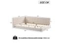 Merax Daybett Polsterbett mit Schlaffunktion Beige Samt Bild 4