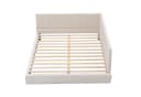 Merax Daybett Polsterbett mit Schlaffunktion Beige Samt Bild 5