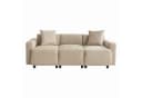 Merax 3-Sitzer Chenille Sofa Beige Modular Bild 1