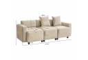 Merax 3-Sitzer Chenille Sofa Beige Modular Bild 4