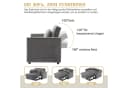 Merax Schlafsofa Grau 3-in-1 mit Schlaffunktion und Stauraum Bild 3
