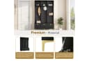 Merax Garderoben-Set mit Schuhbank und Haken Schwarz/Gold Bild 5