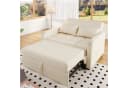 Merax Schlafsofa mit verstellbarer Rückenlehne & Kissen Beige Bild 2