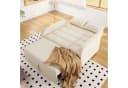 Merax Schlafsofa mit verstellbarer Rückenlehne & Kissen Beige Bild 3