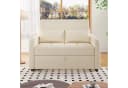 Merax Schlafsofa mit verstellbarer Rückenlehne & Kissen Beige Bild 4