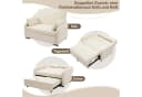 Merax Schlafsofa mit verstellbarer Rückenlehne & Kissen Beige Bild 5