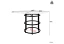 Flieks Runder Esstisch 100 cm Weiß Schwarz Marmoroptik Bild 4