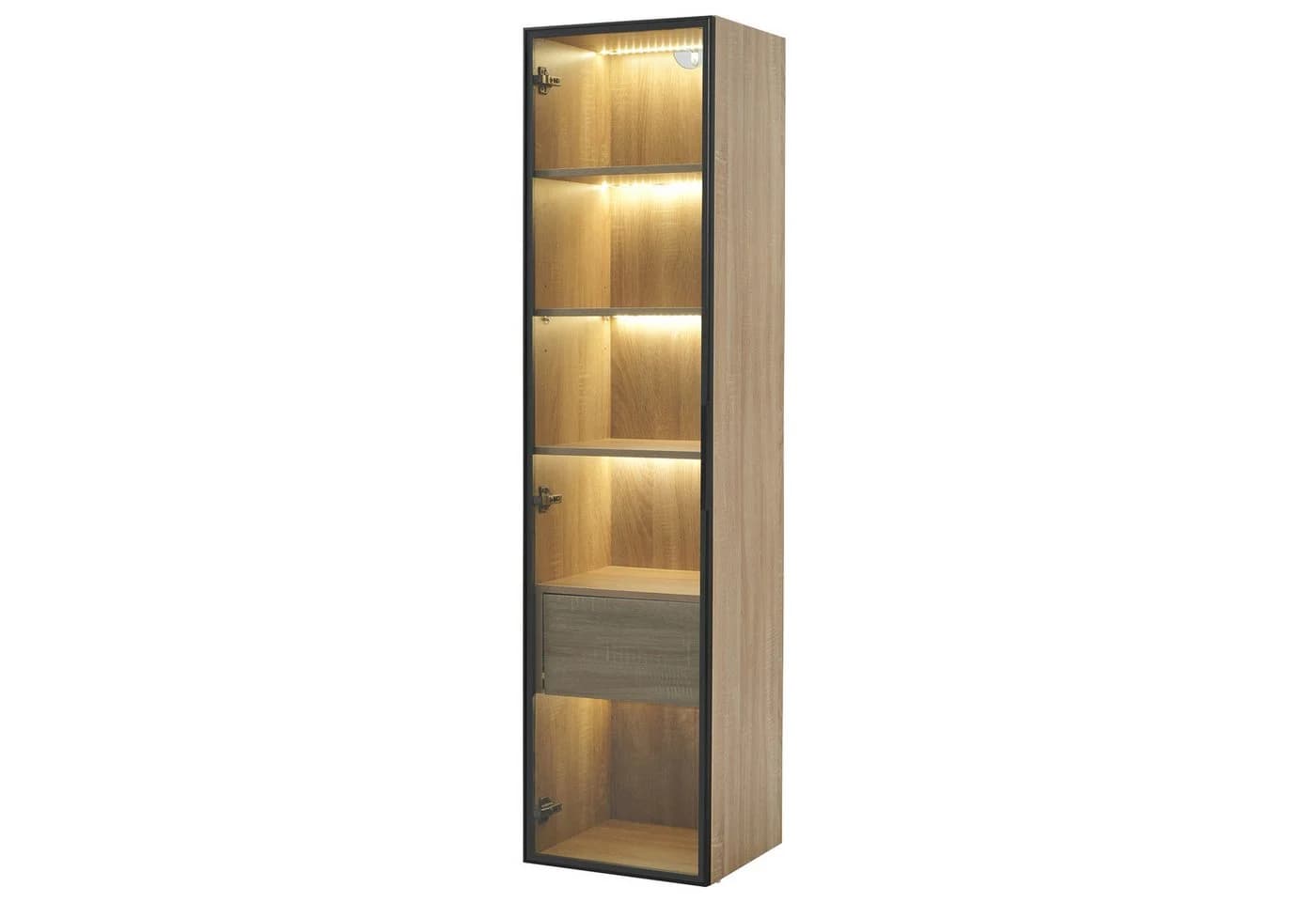 Flieks Badkommode Vitrine mit LED-Beleuchtung und 5 Fächern - Bild 3