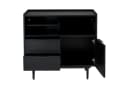 Flieks Sideboard Schwarz mit LED-Beleuchtung und Glasschiebetüren Bild 3
