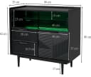 Flieks Sideboard Schwarz mit LED-Beleuchtung und Glasschiebetüren Bild 4